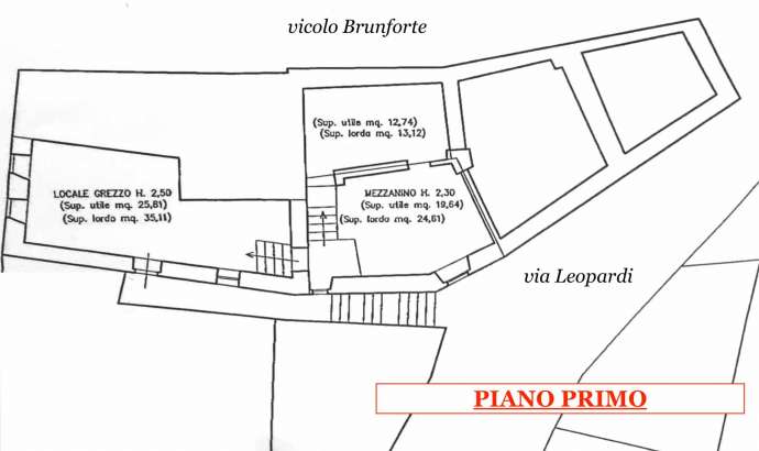 Apartment and shop in the historic center of Sarnano