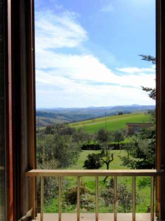 Brick built house with exclusive garden and olive grove for sale in the countryside of Falerone, Fermo province, Marche