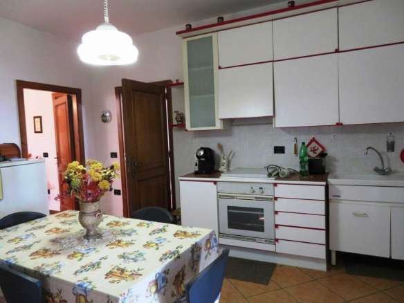 Brick built house with exclusive garden and olive grove for sale in the countryside of Falerone, Fermo province, Marche