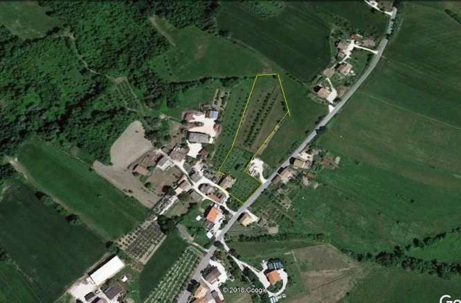 Brick built house with exclusive garden and olive grove for sale in the countryside of Falerone, Fermo province, Marche