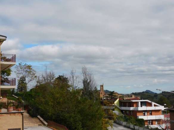 Apartment in Sarnano with views towards the center of the village, the hills and mountains