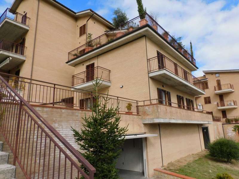 Apartment in Sarnano with views towards the center of the village, the hills and mountains
